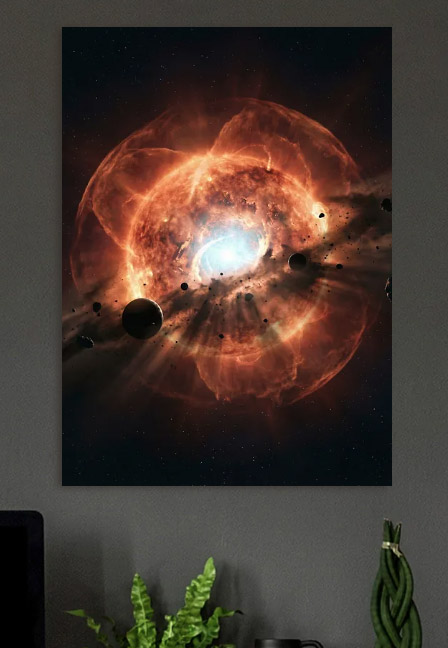 Supernova Explosion in Space